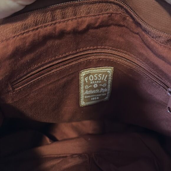 Fossil brushed cotton shoulder bag - Picture 4 of 5